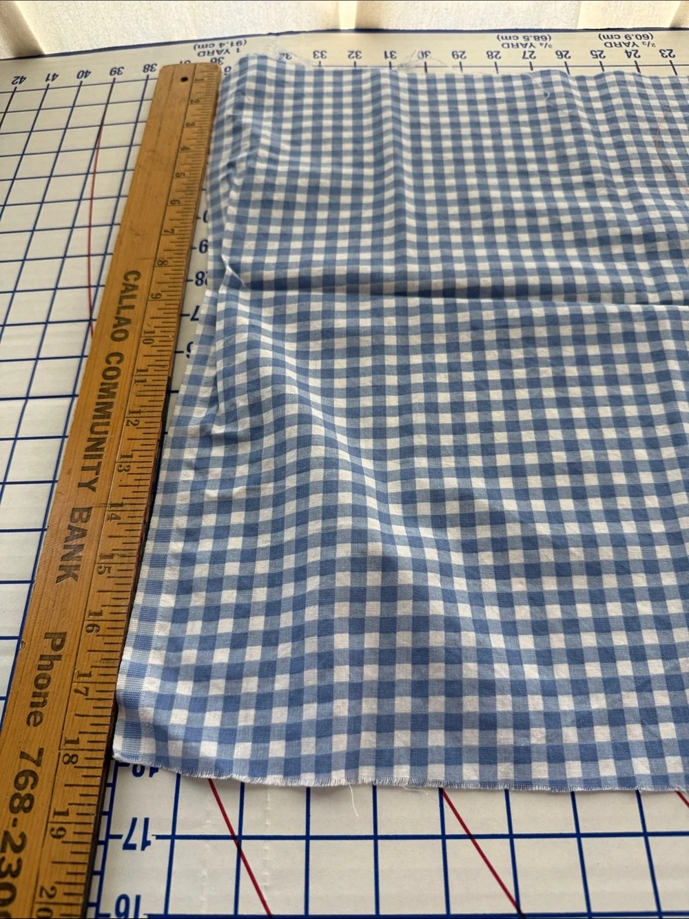 Vintage Fabric Lot Gingham Garden Print Pink Cotton Rick Rack Talon Seam Tape